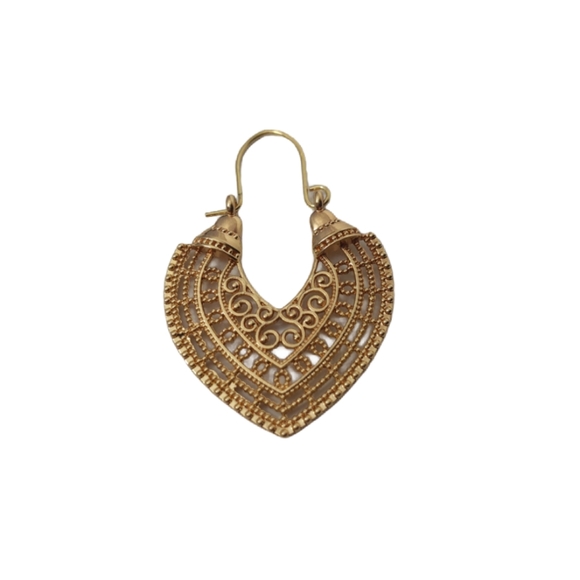 Detailed Gold Hoops - Picture 2 of 2